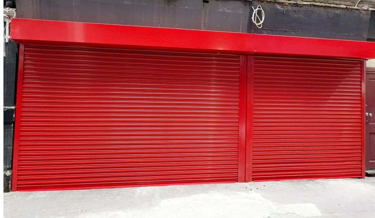Vibrant Red Roller Shutter Installation in Romford