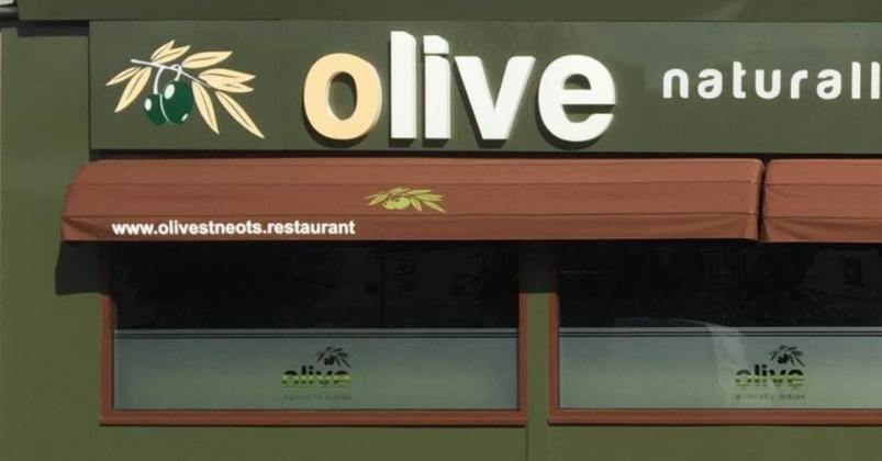 New Restaurant Shopfront with LED Lettering and Canopies Installed in St Neots
